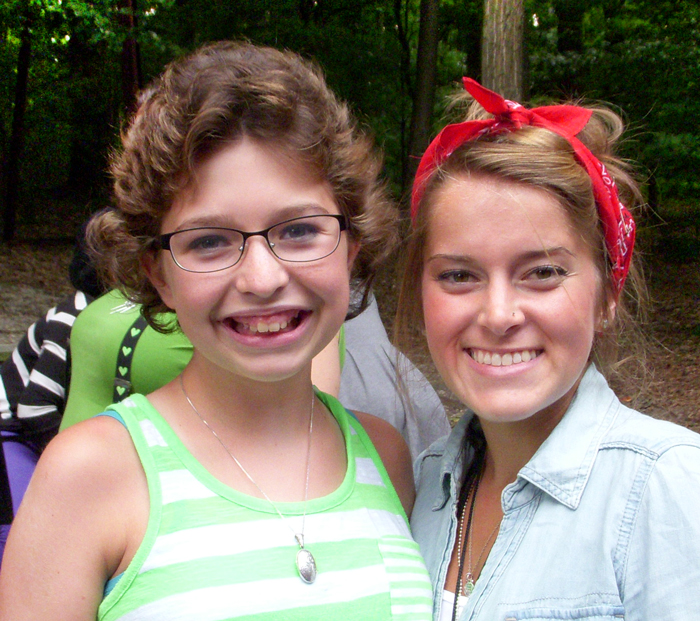 Smiling Camper and Volunteer Staff at Camp Can Do