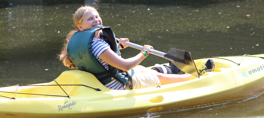 Row boating at Camp Can Do, central PA